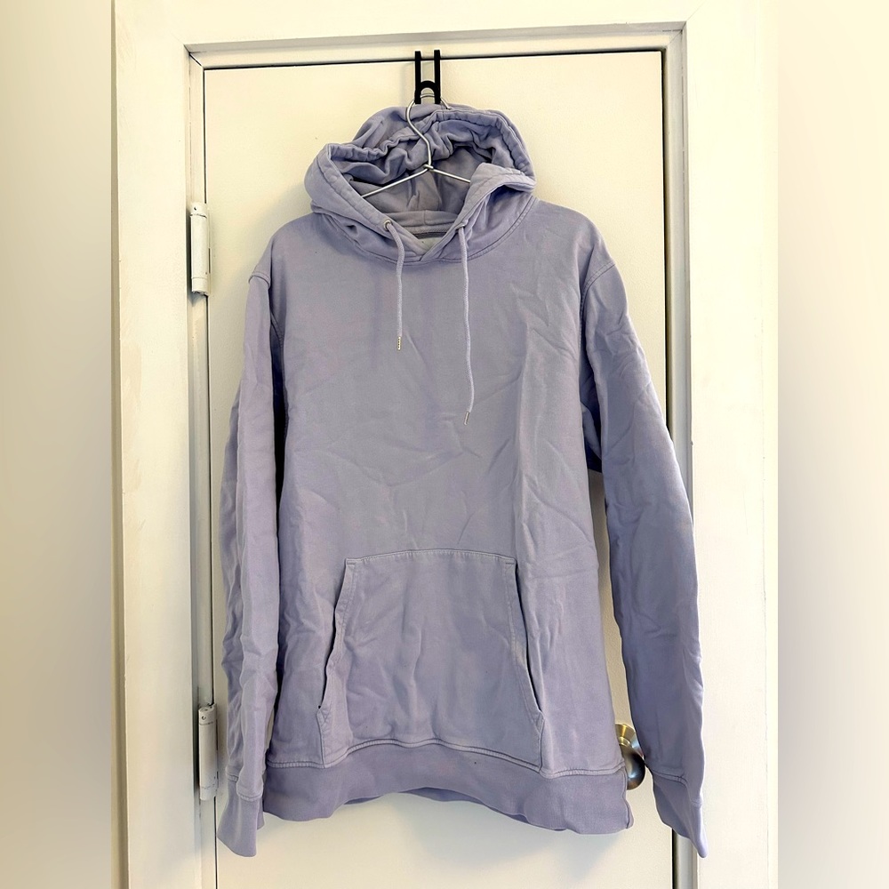 Colorful Standard Unisex Hoodie and Sweatpants Sweat Set Purple Size M